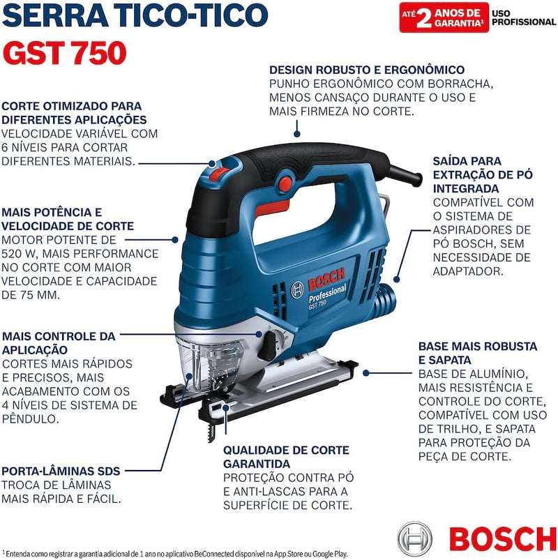 Serra tico tico GST 750 220V Bosch