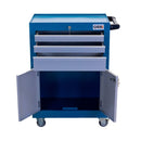 Carrinho de manutenção com 3 gavetas e 2 portas