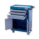 Carrinho de manutenção com 3 gavetas e 2 portas