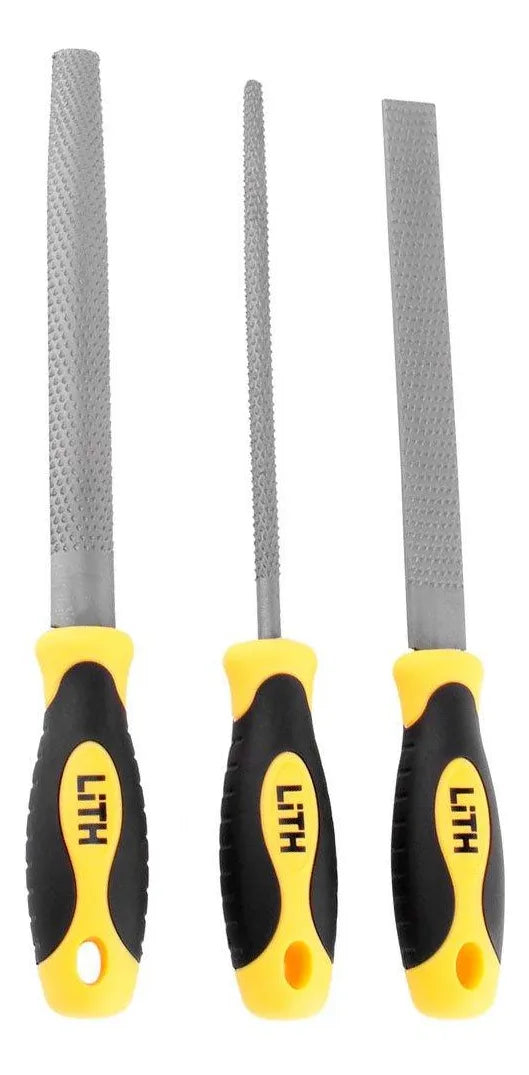 Conjunto de Lima Grossa de Madeira com 3 Peças LITH