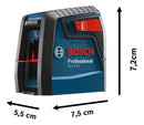 Nível a laser de linhas de cruz GLL2-12 Bosch