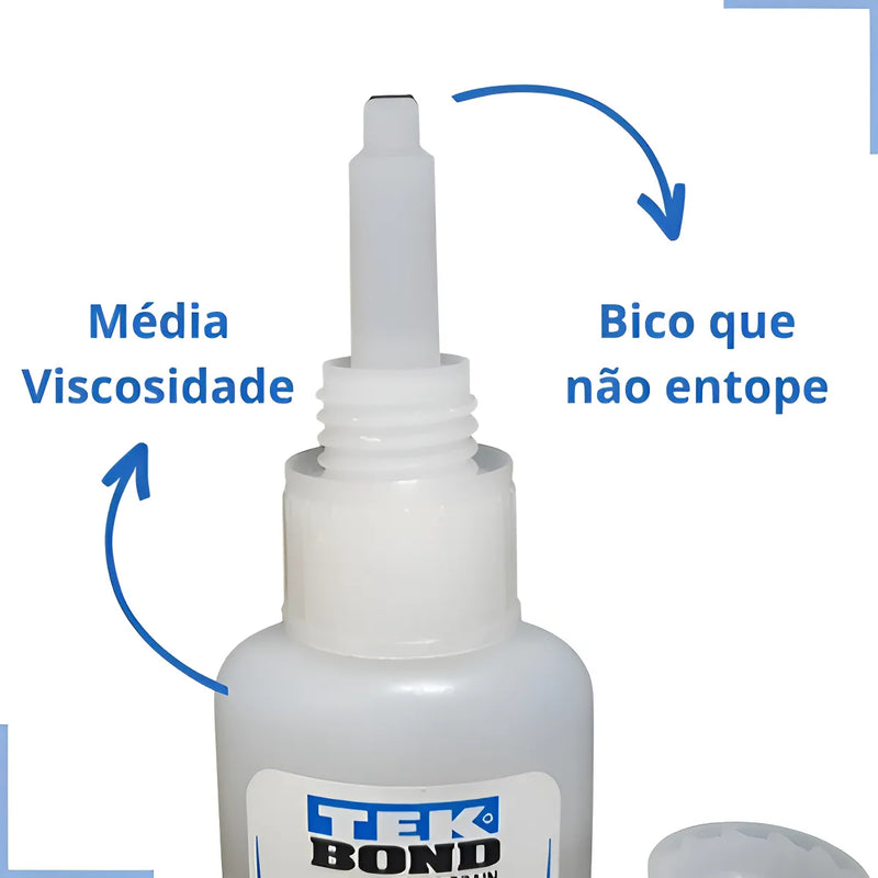 Cola Adesivo Instantâneo 793 20g Média Viscosidade Tek Bond