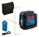 Nível a Laser Linear Cruzado Verde 12m GLL 12-22G LI Bosch