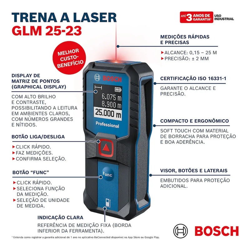 Trena a laser GLM 25-23 25 Metros Bosch
