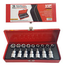 Jogo de soquetes Torx macho e fêmea