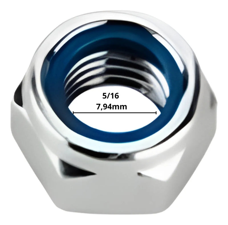 Porca Autotravante Parlock 5/16 Unc - 100 Peças