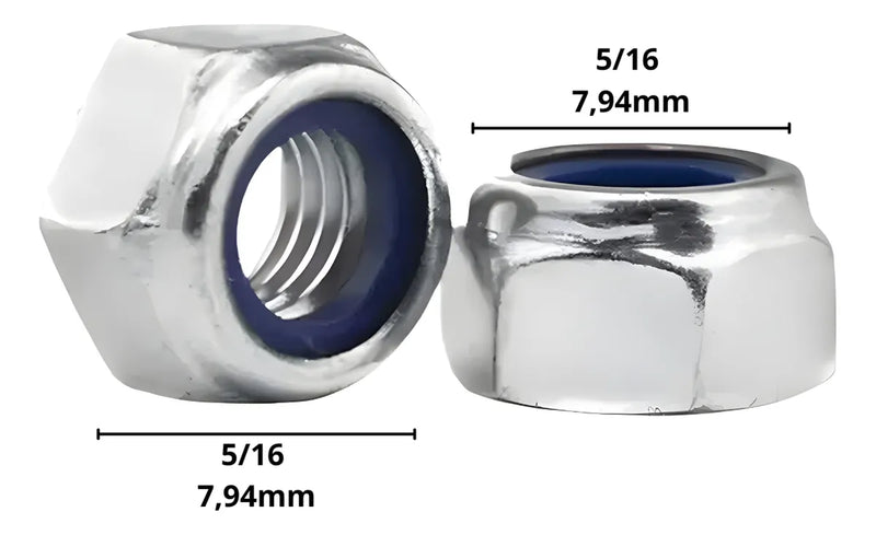 Porca Autotravante Parlock 5/16 Unc - 100 Peças