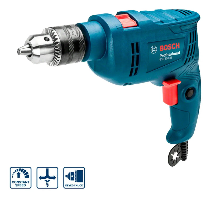 Furadeira Impacto e Parafusadeira 1/2 550w Gsb 550re Bosch