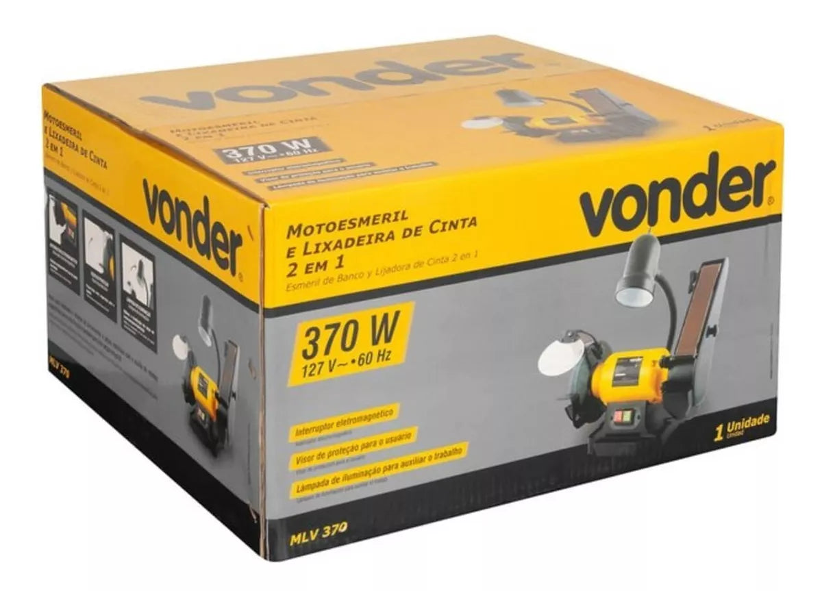 Motoesmeril E Lixadeira De Cinta 2 Em 1 Mlv 370  Vonder