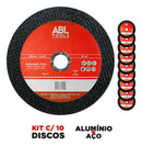 Kit 10 Discos Corte Fino 115 X 1,0 X 22,2mm