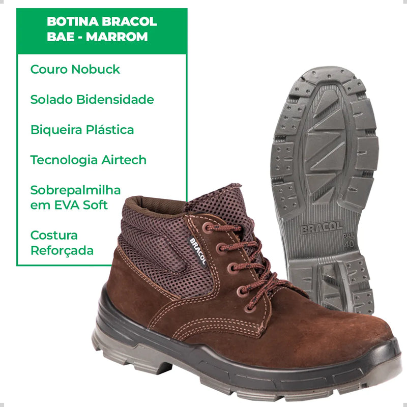 Botina de Amarrar Bracol Nº 38 – Bico PVC