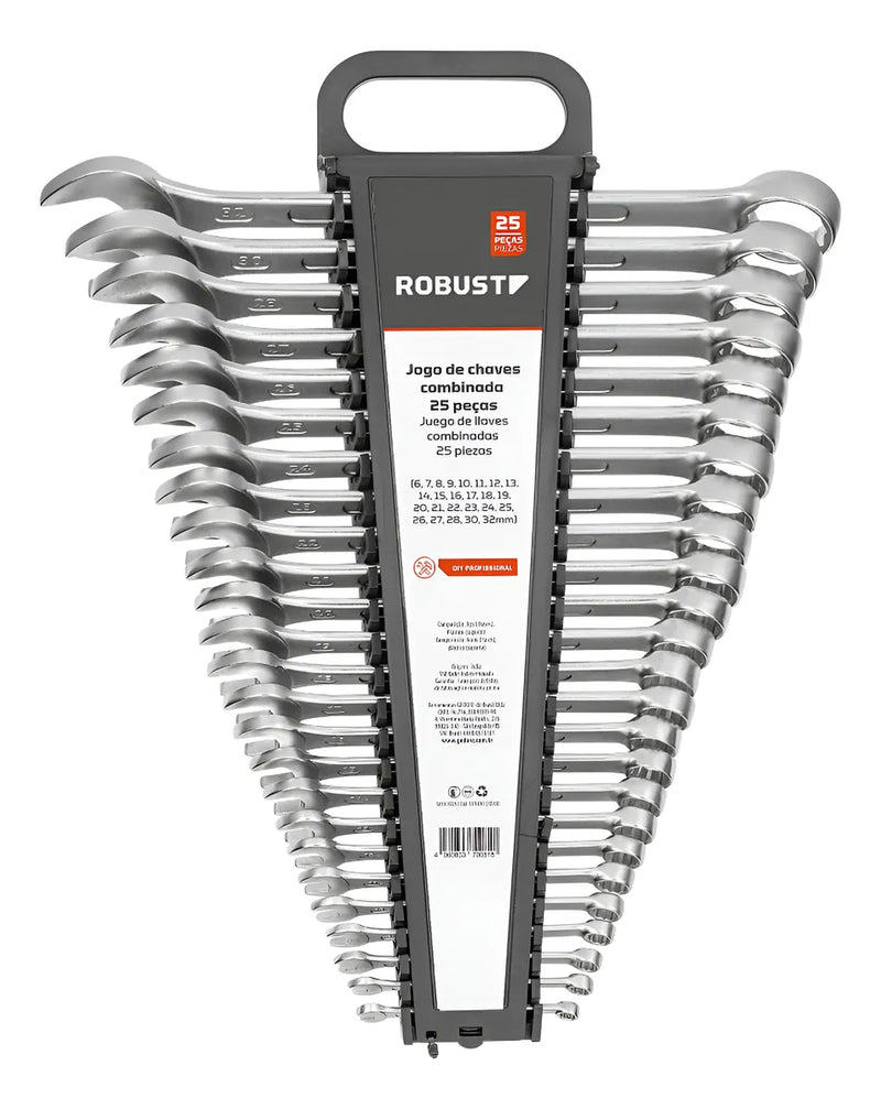 Jogo Chaves Combinadas 25 Peças 06-32mm Gedore Robust Prata