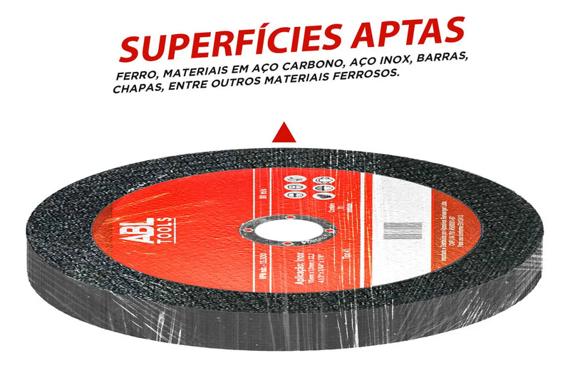 Kit 10 Discos Corte Fino 115 X 1,0 X 22,2mm