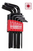 Jogo Chaves L Torx Curta T10-T50 9 Peças Gedore Red