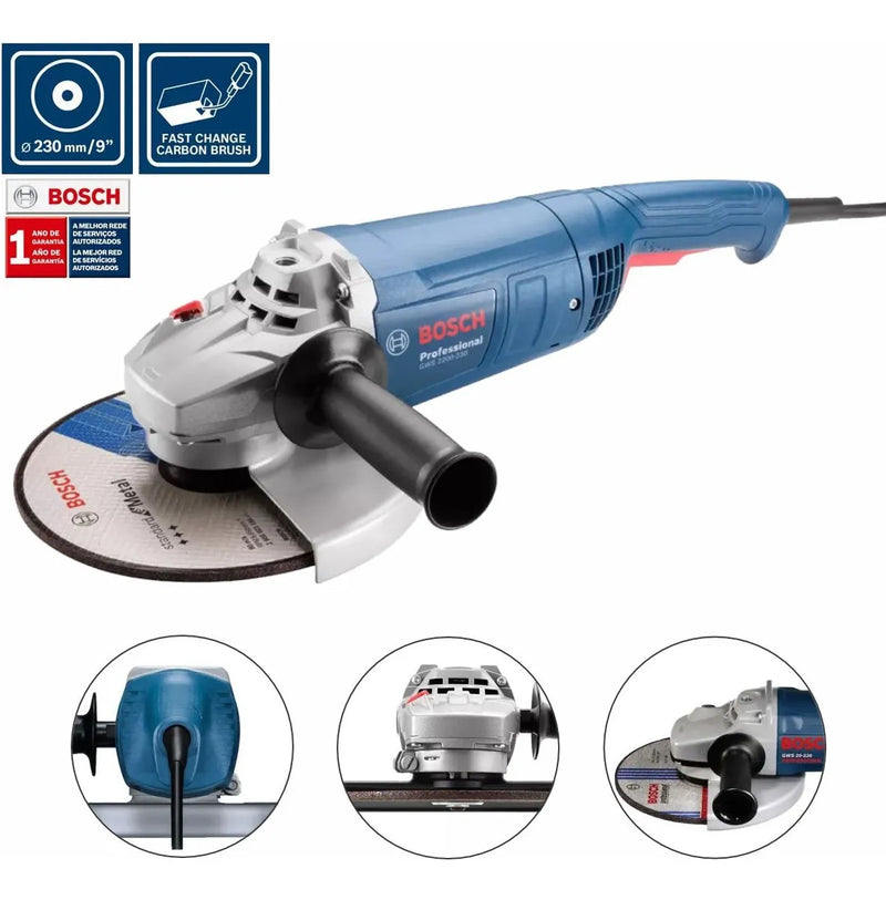 Esmerilhadeira Angular 9'' Polegadas 2200w Gws 2200-230 Bosch