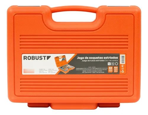 Jogo Soquetes 1/2 08-32mm com  22 Peças Robust