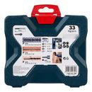 Kit Bits Pontas Brocas Xline Furar Parafusar 33 Peças Maleta Bosch