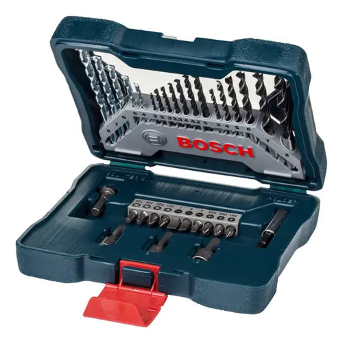 Kit Bits Pontas Brocas Xline Furar Parafusar 33 Peças Maleta Bosch