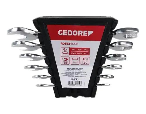 Jogo Chave Fixa 6 À 17 Mm 6 Peças R05125006 Gedore Red