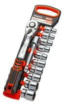 Jogo Soquete Sextavado 1/2 12 Pças Catraca Reversível Robust