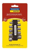 Jogo De Ponteiras Tramontina Tipo Soquete 10 Peças