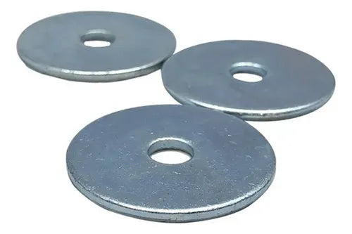 Arruela 1/4  Aba Larga Zincado - 100 Peças