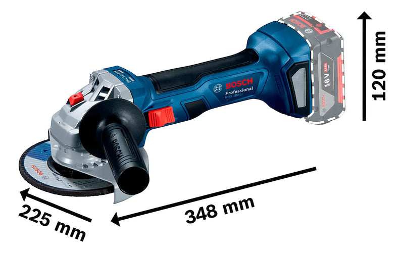 Kit Bosch Furadeira Parafusadeira Gsb-185-LI 18v e Esmerilhadeira GWS 180-LI 2 baterias
