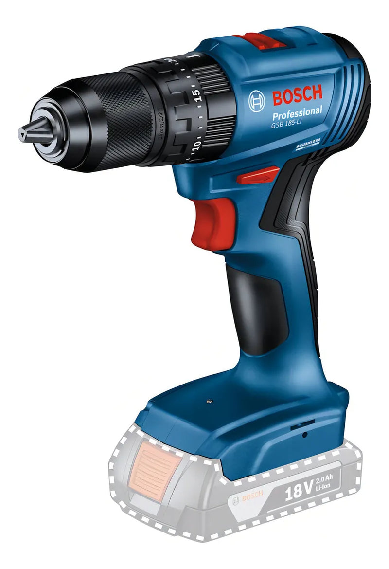 Kit Bosch Furadeira Parafusadeira Gsb-185-LI 18v e Esmerilhadeira GWS 180-LI 2 baterias