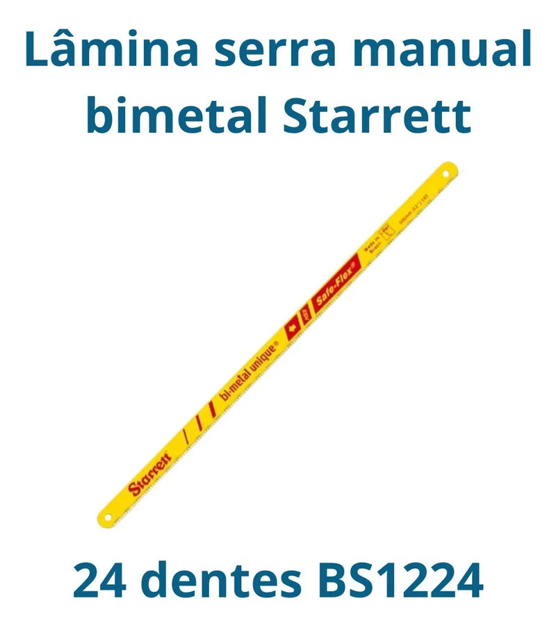Lâmina Serra Manual Bimetal Starrett 24d Amarela Bs1224